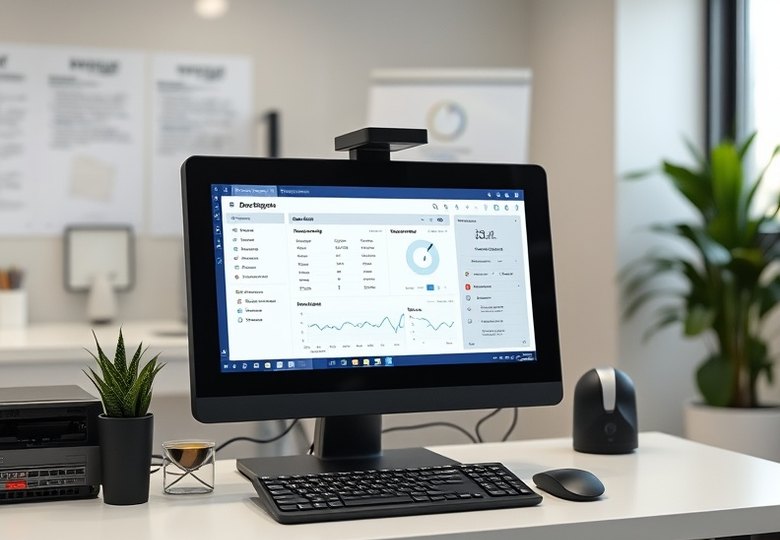 Equipo de desarrollo trabajando en el software del terminal